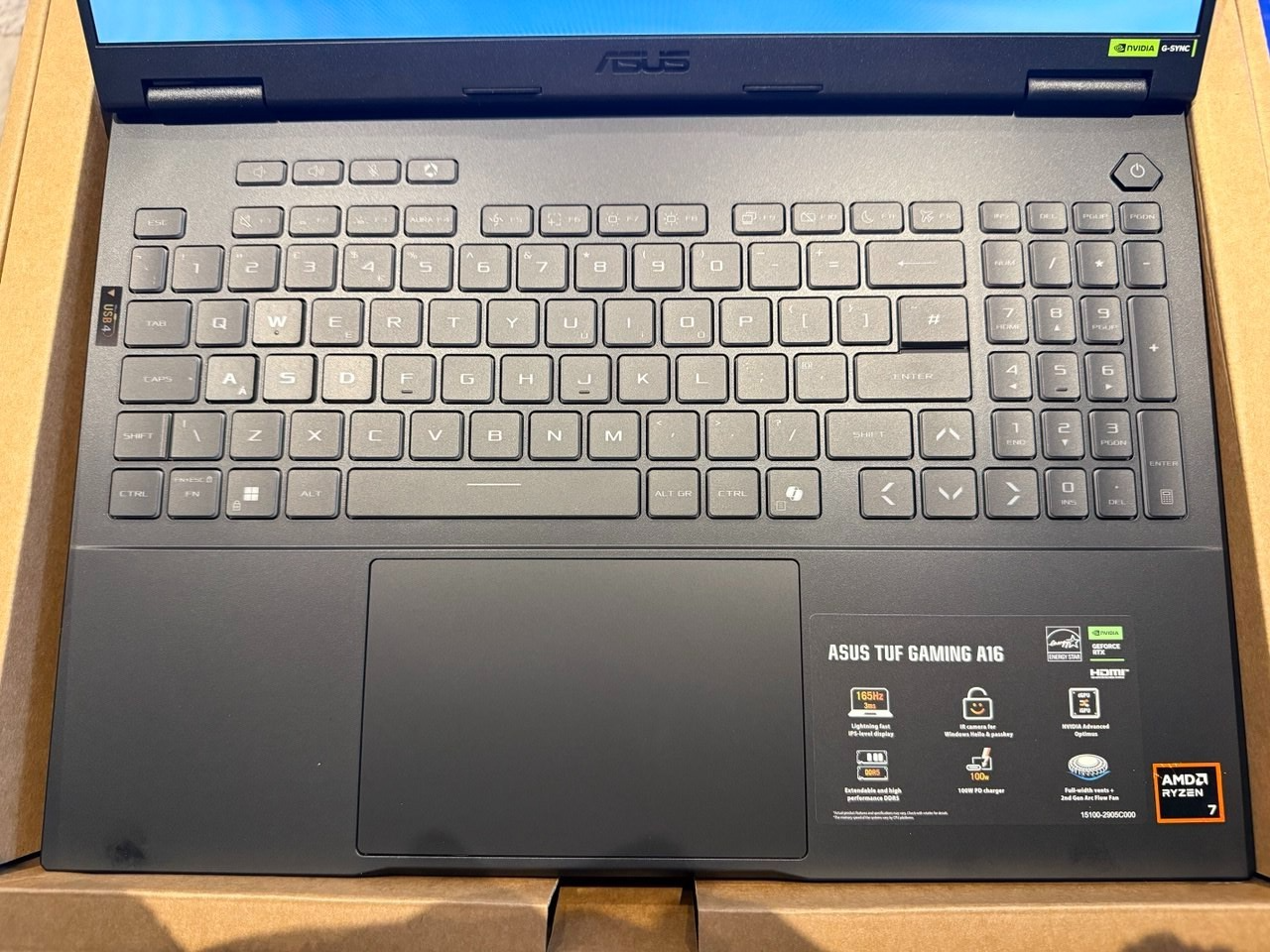 ASUS TUF A16 Ryzen 7 16GB RAM 1TB SSD  RTX 5060 16 Gaming Laptop FA608UM-RV010W