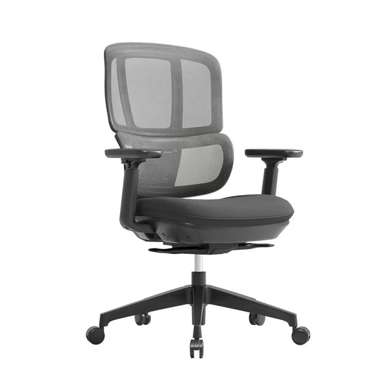 Shelby Mesh Back Operator Chair Operator Chair with Grey Fabric Seat Dams