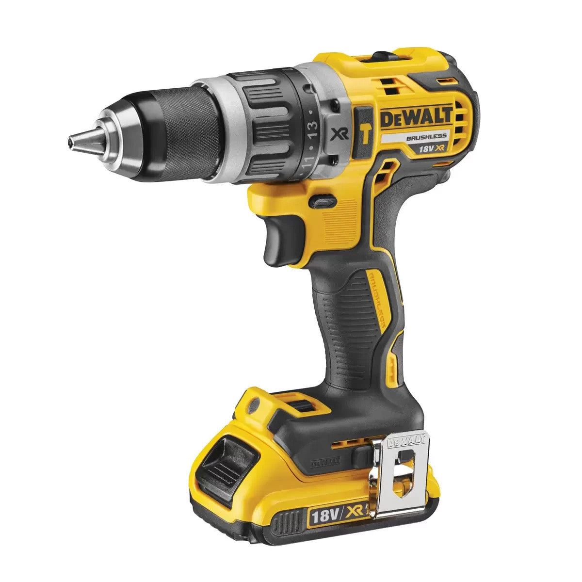 DEWALT® Brushless Hammer Drill Driver Kit, 2 X 2 Ah Batteries With Kit Bag