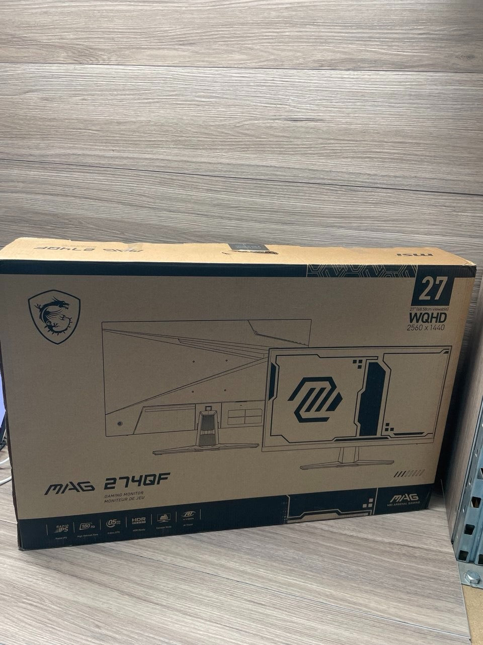 MSI MAG 274QF 27 Inch 180Hz WQHD Gaming Monitor, 9S6-3CE41H-011