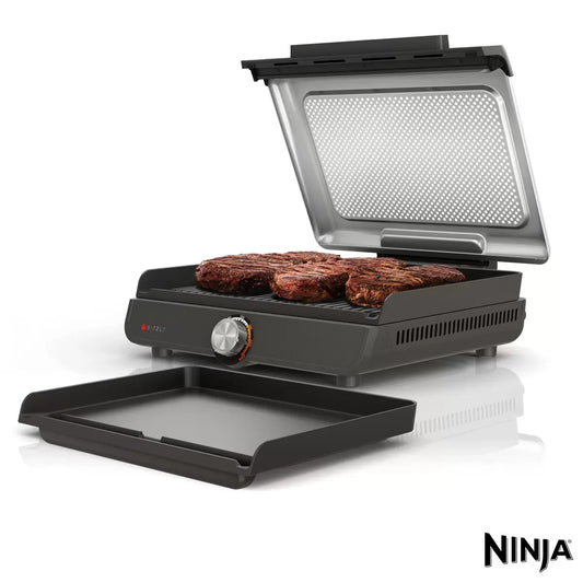 Ninja Sizzle Indoor Grill and Flat Plate Model GR101UK Black