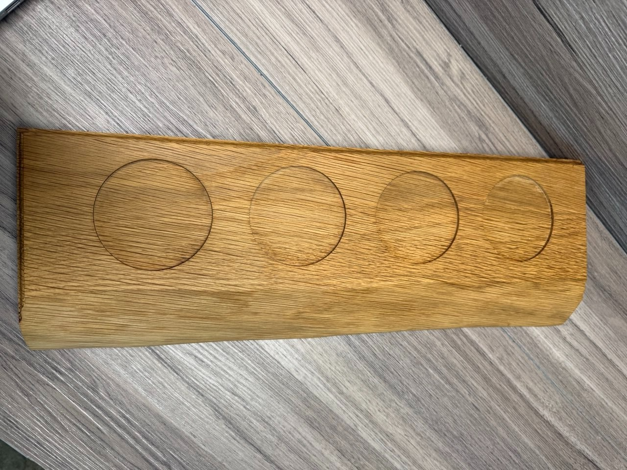 Handmade Oak 4 Candle holder serving board LUEVA.ART