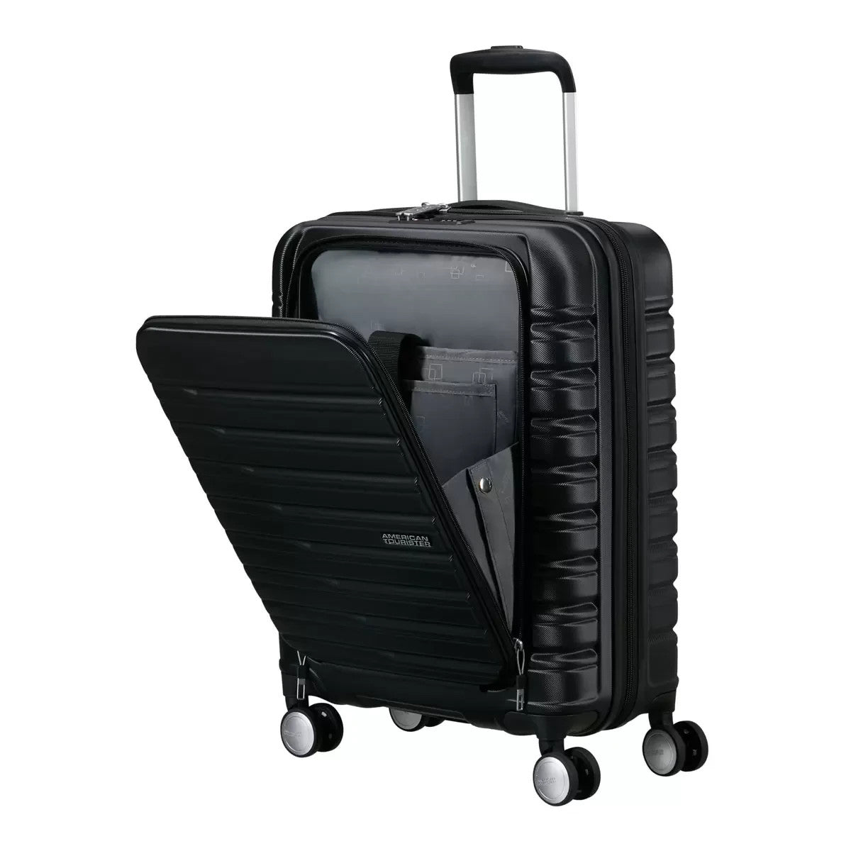 American Tourister Frontloader Carry On Hardside Case in Black