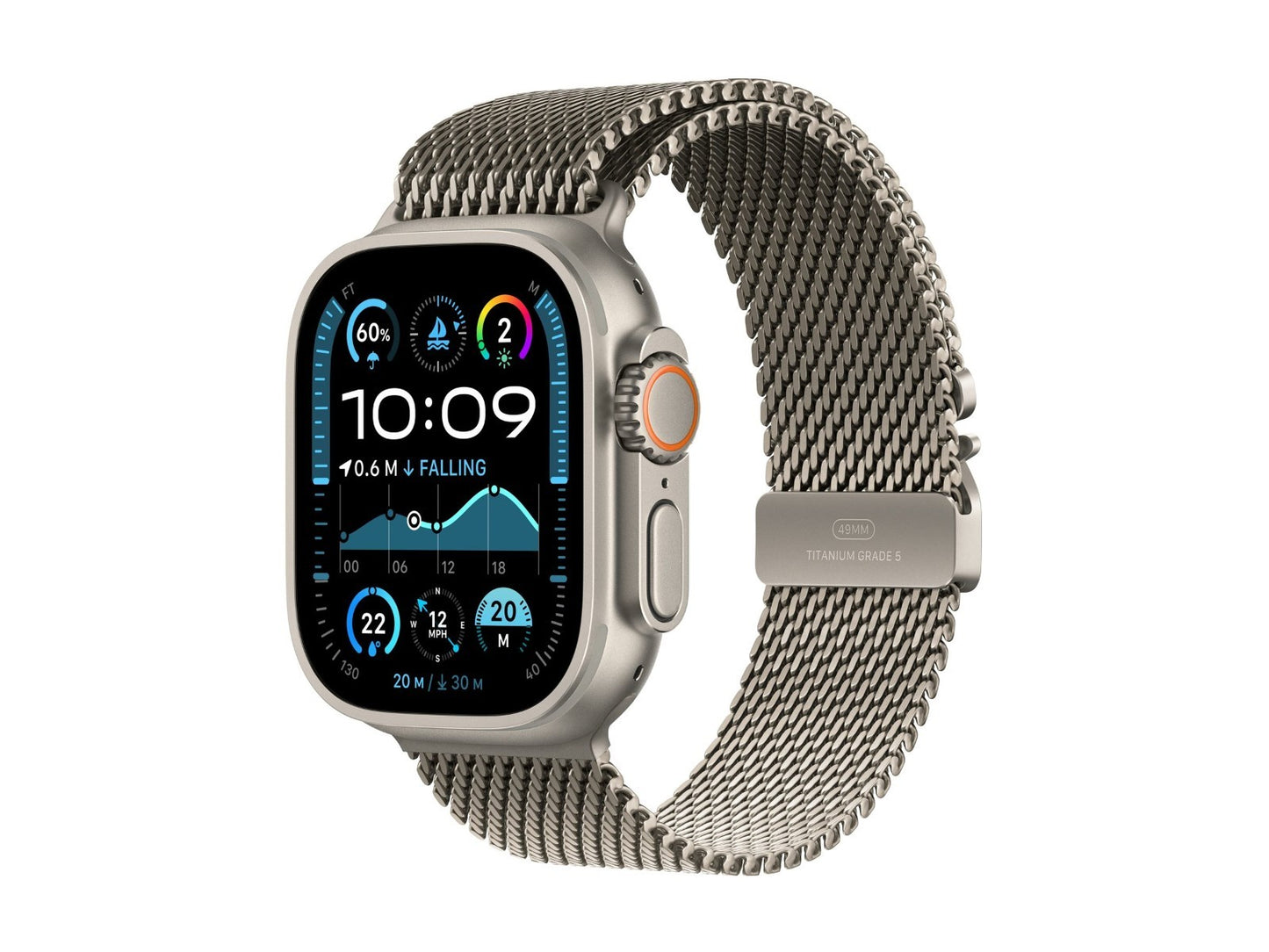 Apple Watch Ultra 2 GPS + Cellular 49mm Titanium Case Milanese Large MX5T3QA/A