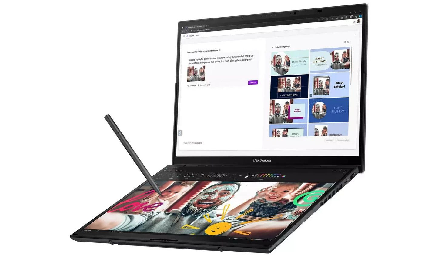 ASUS Zenbook DUO Dual Screen OLED 14" Laptop -Ultra 9, 2TB SSD, 32 GB RAM - Grey