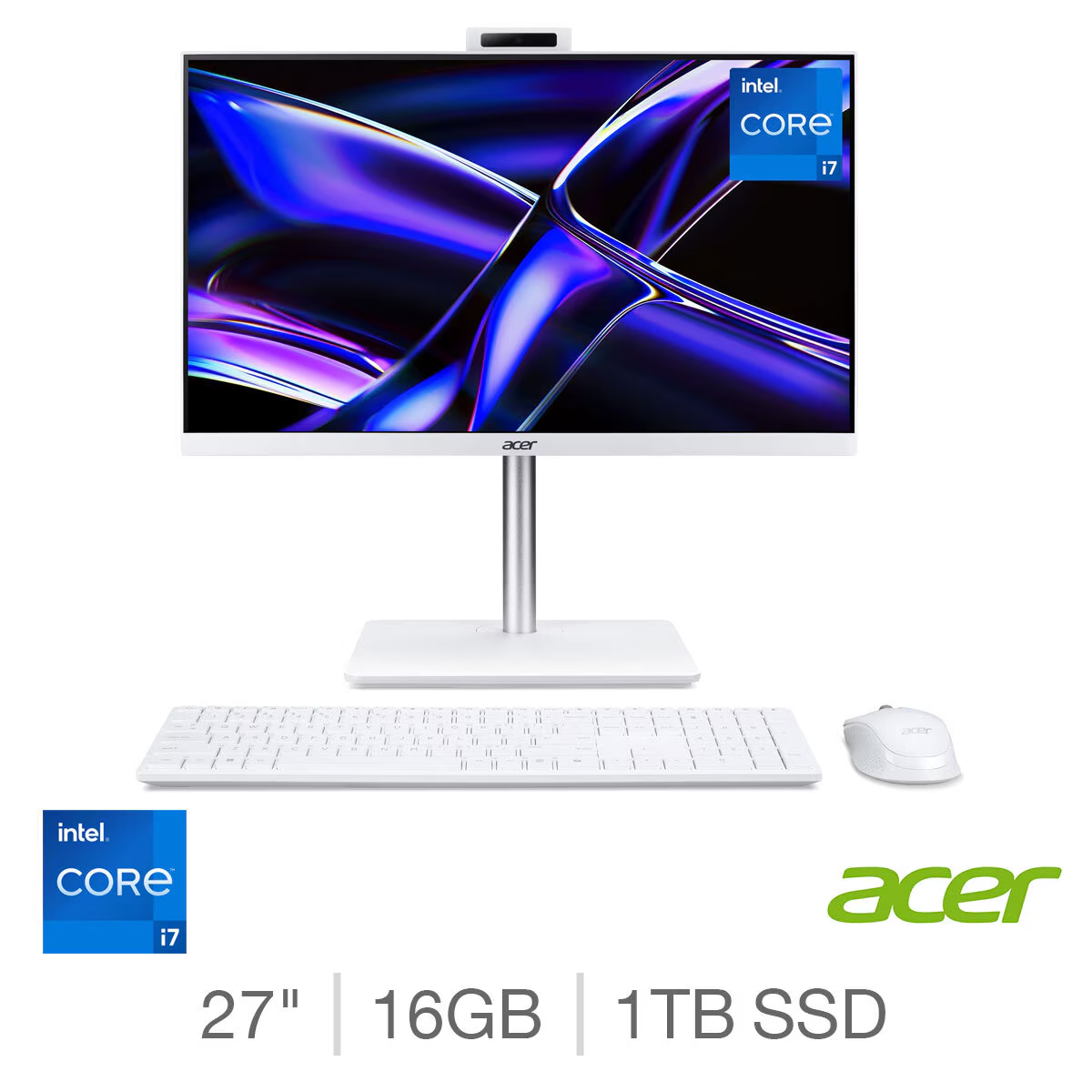 Acer C27-195ES Core i7, 16GB RAM, 1TB SSD, 27 Inch All in One PC, DQ.BNREK.006