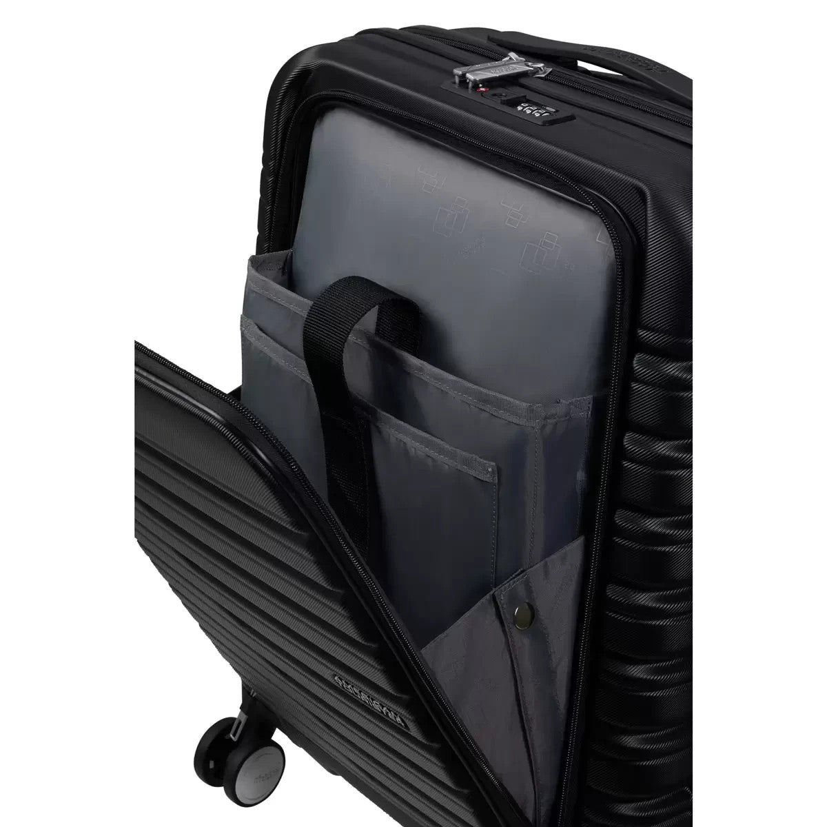 American Tourister Frontloader Carry On Hardside Case in Black