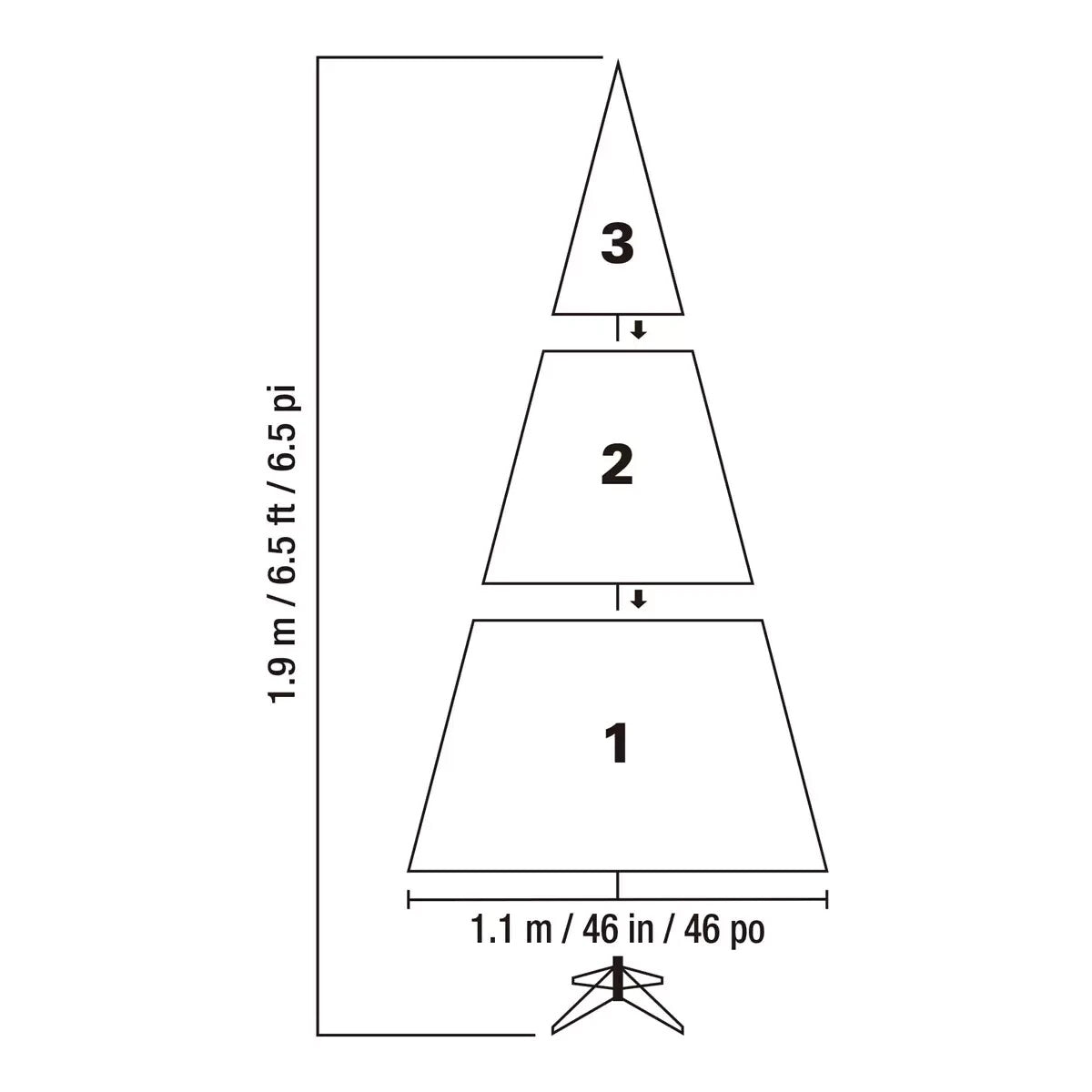 Aspen Artificial Christmas Tree Unlit 6ft 6 Inches (1.9m) Box Opened