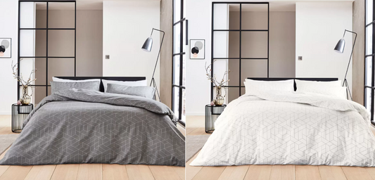 DKNY Paley Park King Size Duvet Cover Set in 2 Colours Grey or White