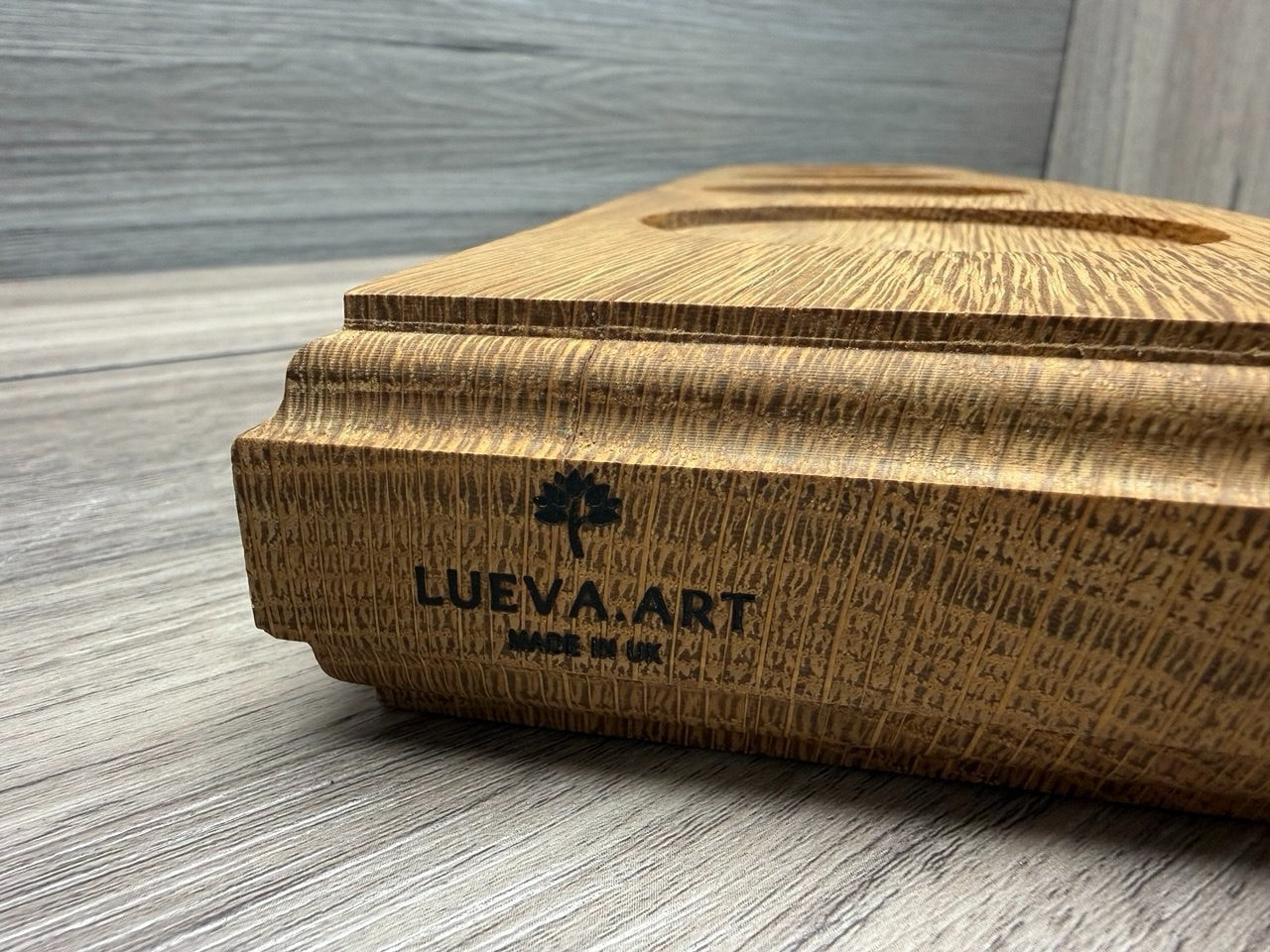 Handmade Oak 4 Candle holder serving board LUEVA.ART