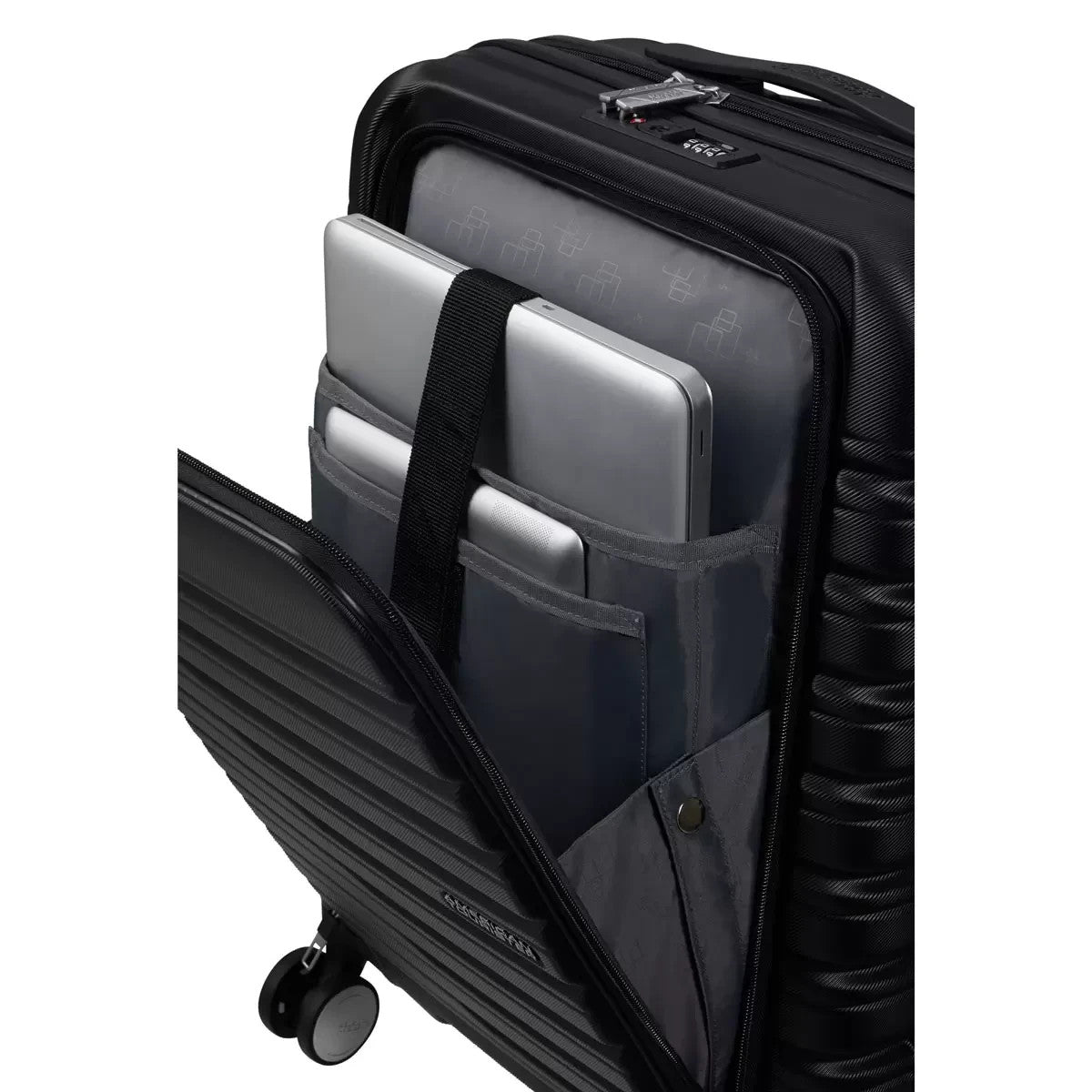 American Tourister Frontloader Carry On Hardside Case in Black