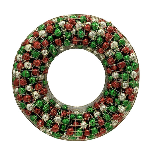 UNLIT 36 inch LED Ornament Wreath Multi Colour - NO LIGHTS