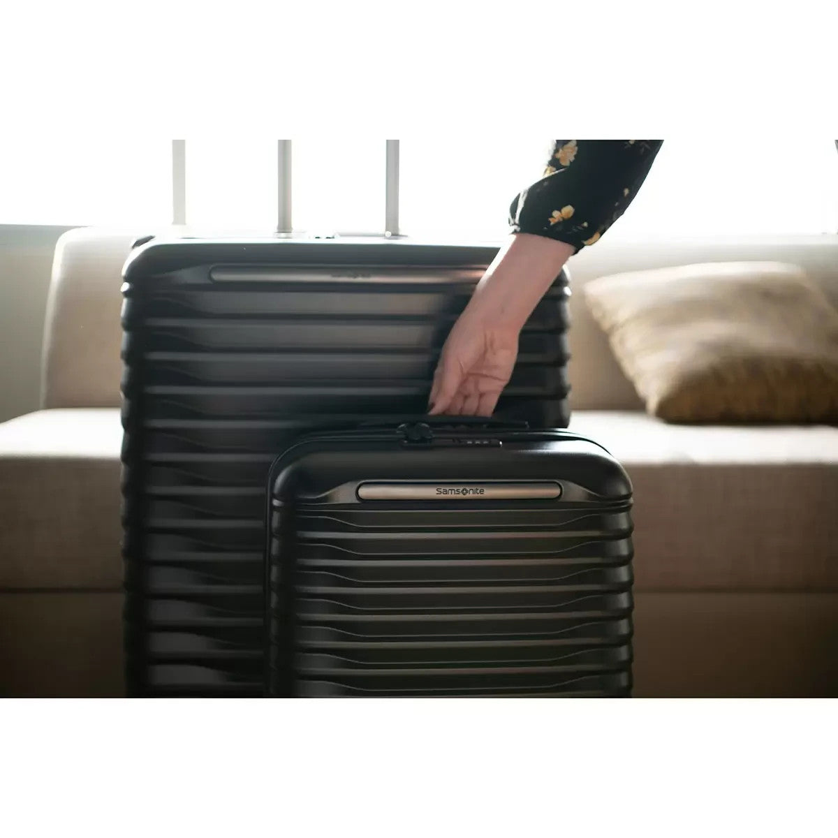 Samsonite Element XLT 2.0 Hardside 2 Piece Suitcase|Luggage Set in Black