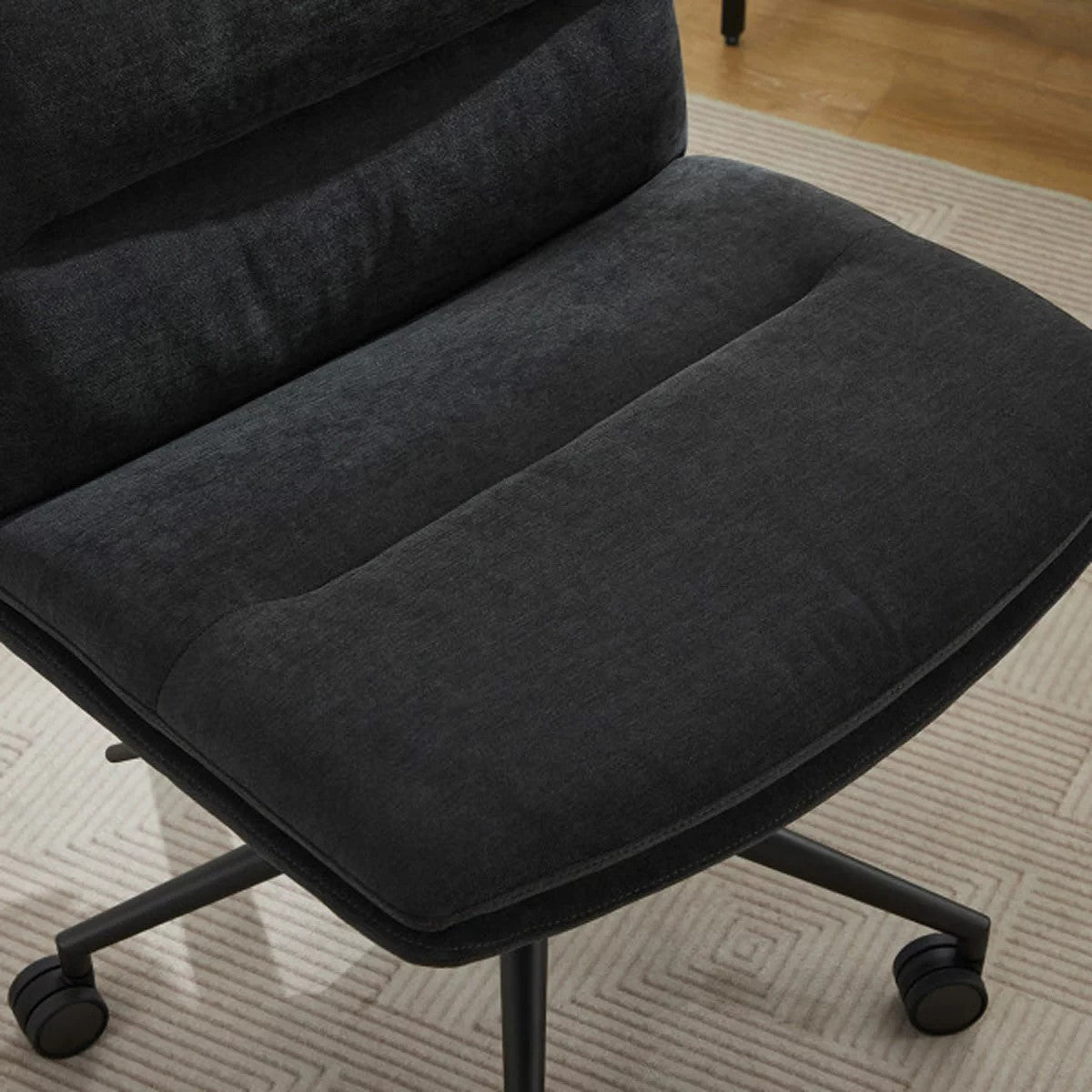 Elle Decor Gracie Criss-Cross Wide Office Chair, Black Ex Display