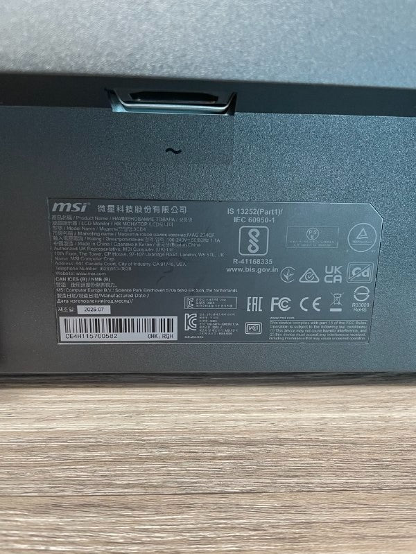 MSI MAG 274QF 27 Inch 180Hz WQHD Gaming Monitor, 9S6-3CE41H-011