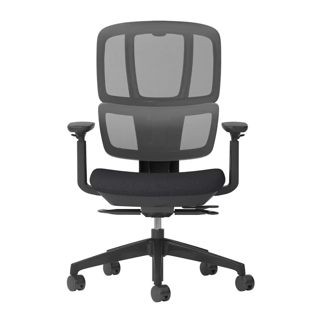 Shelby Mesh Back Operator Chair Operator Chair with Grey Fabric Seat Dams