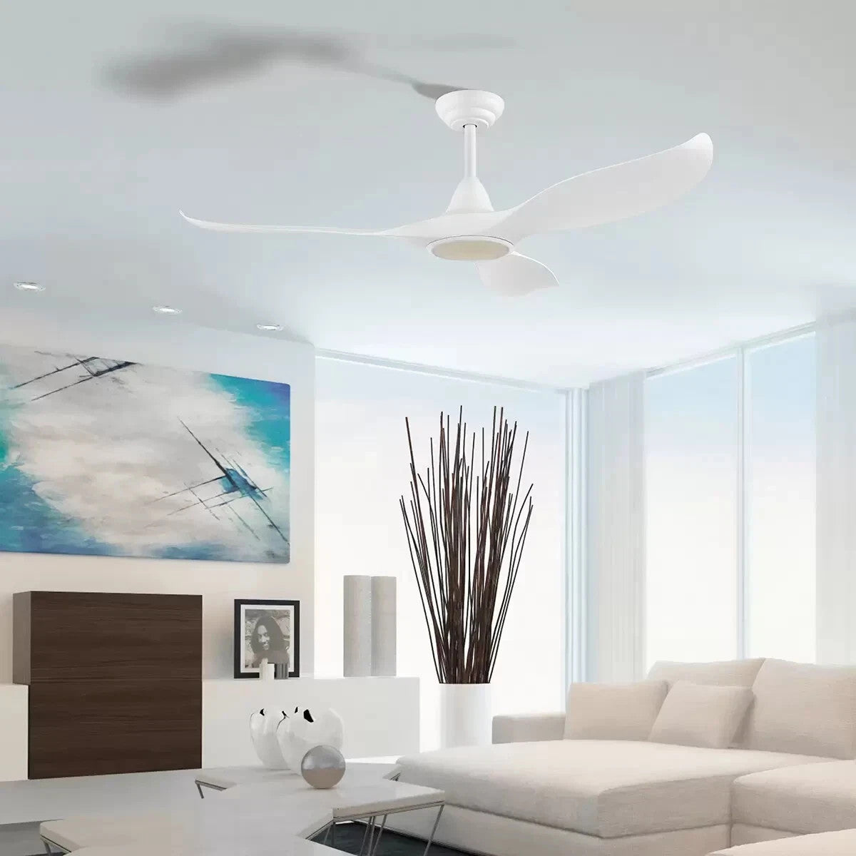 Eglo Cirali 3 Blade 132cm Indoor Ceiling Fan with DC Motor LED Light and Remote