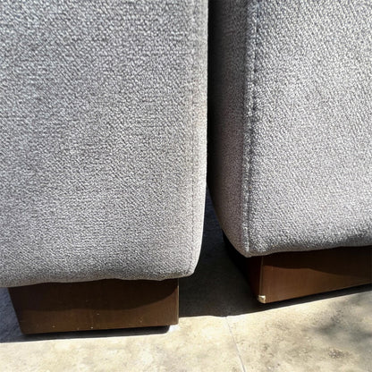 Thomasville Miles Grey Fabric Corner Sofa Power Footrests Right Hand Facing RHF