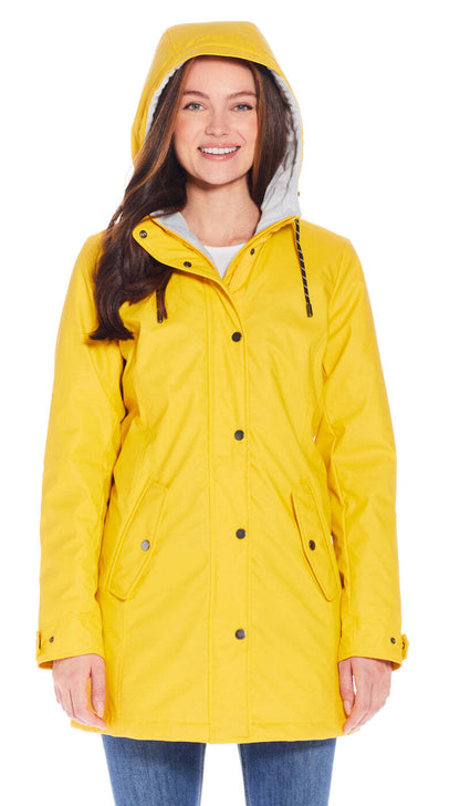 Weatherproof Women's Yellow Waterproof Slicker Jacket Rain Coat LARGE