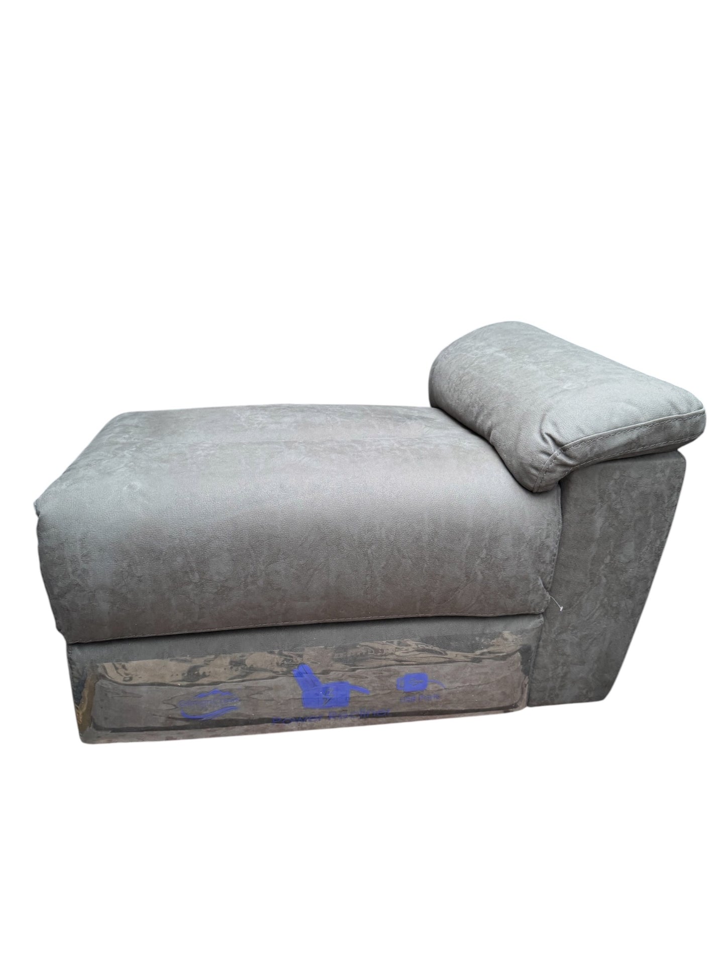 Gilman Creek Justin Grey Fabric Power Reclining Corner Sofa Sectional 3 Seat