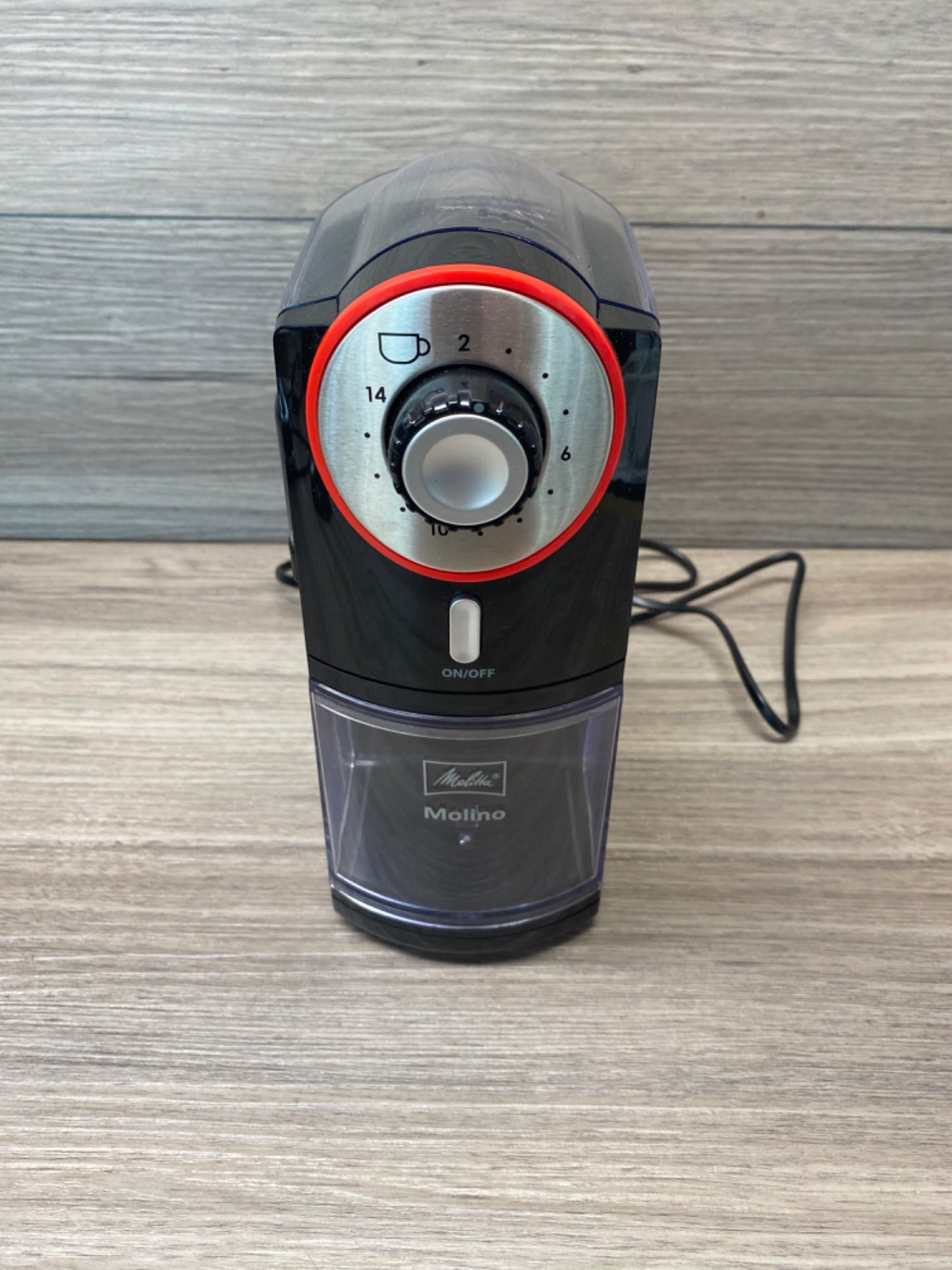 Melitta Molino Electric Burr Coffee Bean Grinder Black 17 Grind Settings 200g
