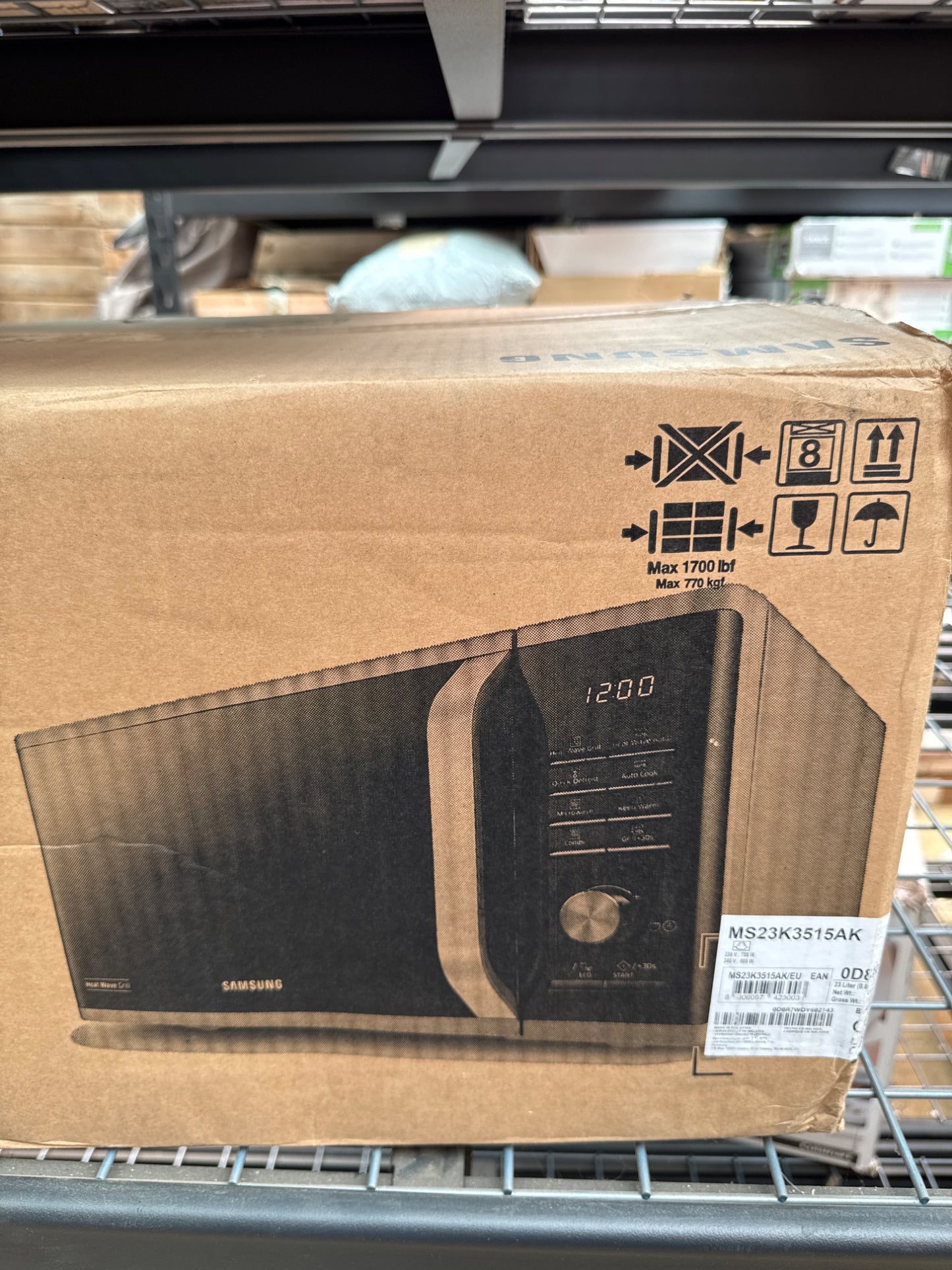 Samsung MS23K3515AK Solo Microwave Oven 23L 800W Black 15 Auto programmes