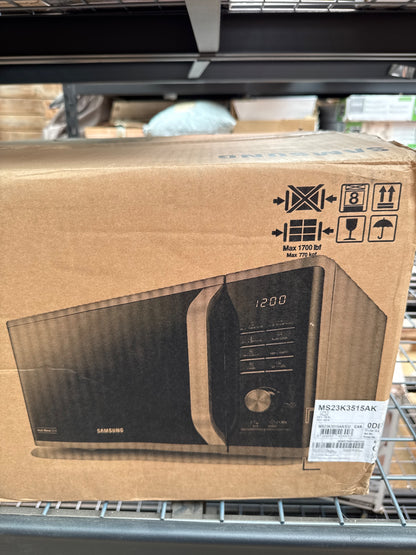 Samsung MS23K3515AK Solo Microwave Oven 23L 800W Black 15 Auto programmes