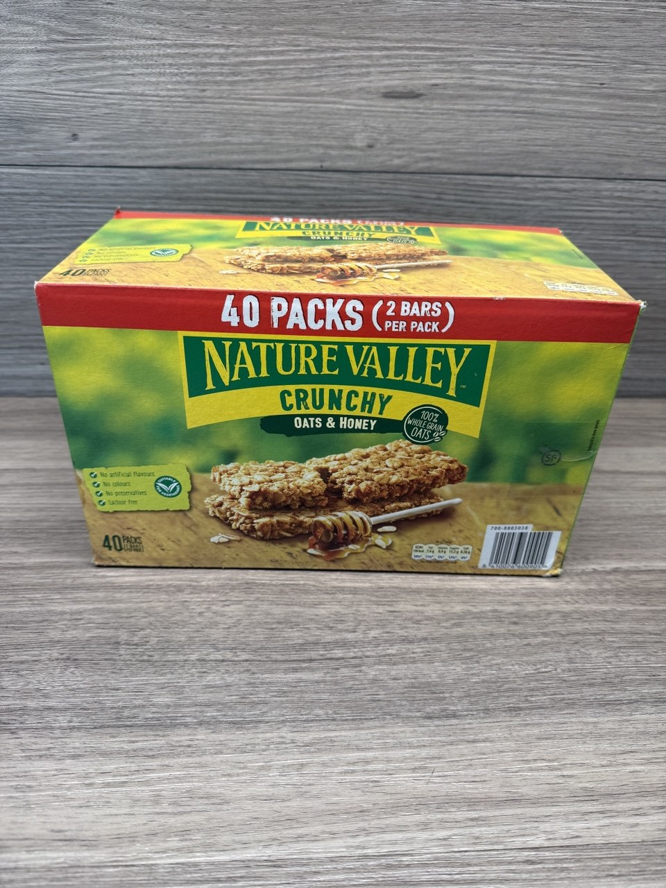 Nature Valley Crunchy Oats Honey Granola Bars 40x42g Wholegrain Vegetarian