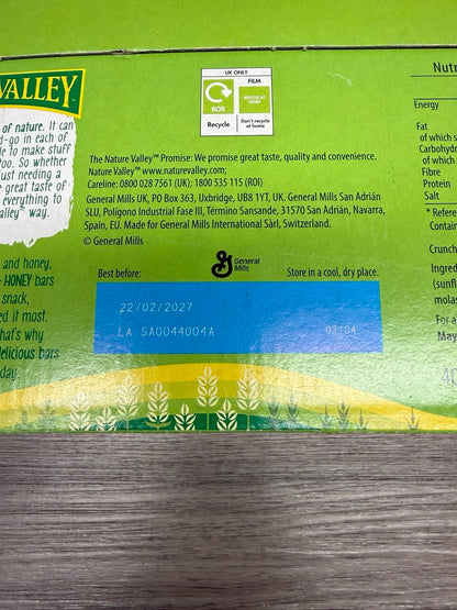 Nature Valley Crunchy Oats Honey Granola Bars 40x42g Wholegrain Vegetarian