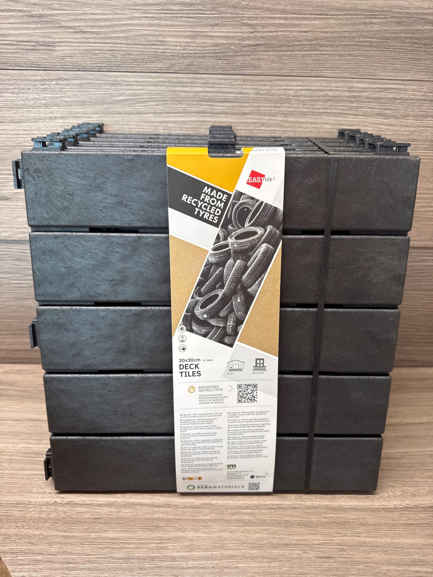 Easy Deck Tiles Graphite Interlocking Patio Floor Tiles Garden Decking Set