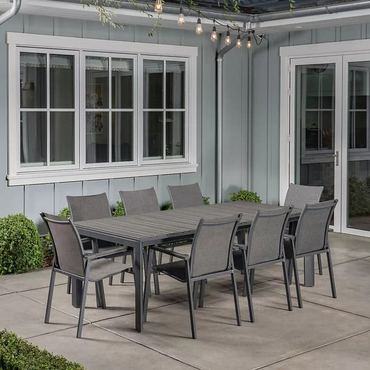 Sunvilla Dark Forest 9 Piece Outdoor Garden Dining Set Patio Table Chairs New
