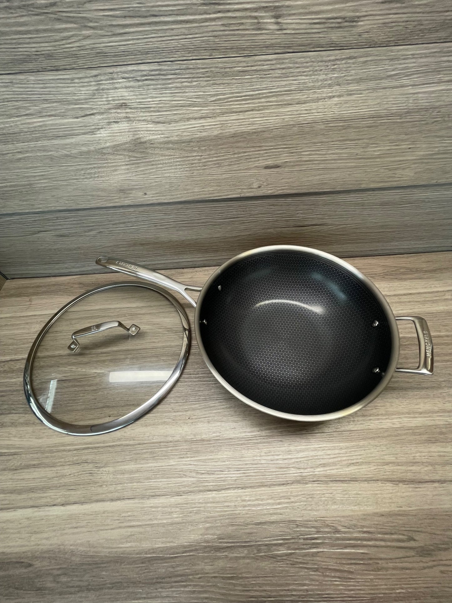 Henckels Paradigm Tri-Ply Stainless Steel Ceramic Wok 30cm Induction All Hobs