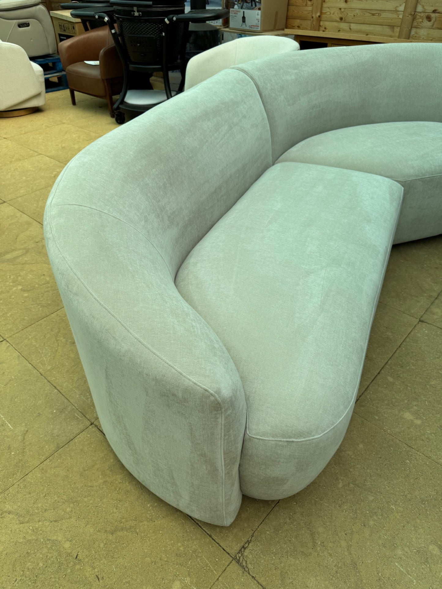 Dolen Beige Fabric 3 Piece Corner Sofa Pocket Coil Sinuous Spring Lounge Suite