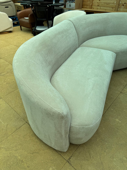 Dolen Beige Fabric 3 Piece Corner Sofa Pocket Coil Sinuous Spring Lounge Suite