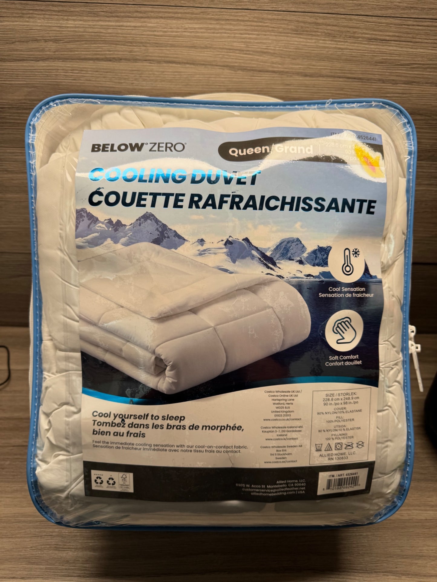 Below Zero Cool Comforter Down Alternative Duvet 229x249cm White
