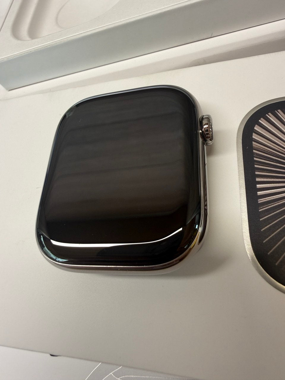 Apple Watch Series 10 GPS Cellular 46mm Titanium Smartwatch Natural Milanese S/M