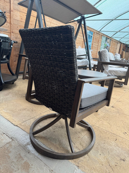 Agio McKinnon 3 Piece Small Space Garden Patio Furniture Set Outdoor Seating
