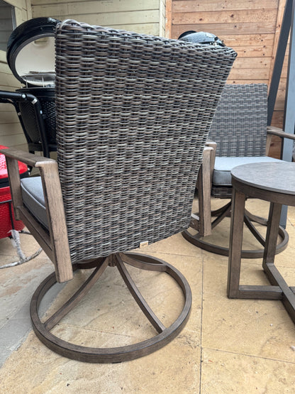 Agio McKinnon 3 Piece Small Space Garden Patio Furniture Set Outdoor Seating