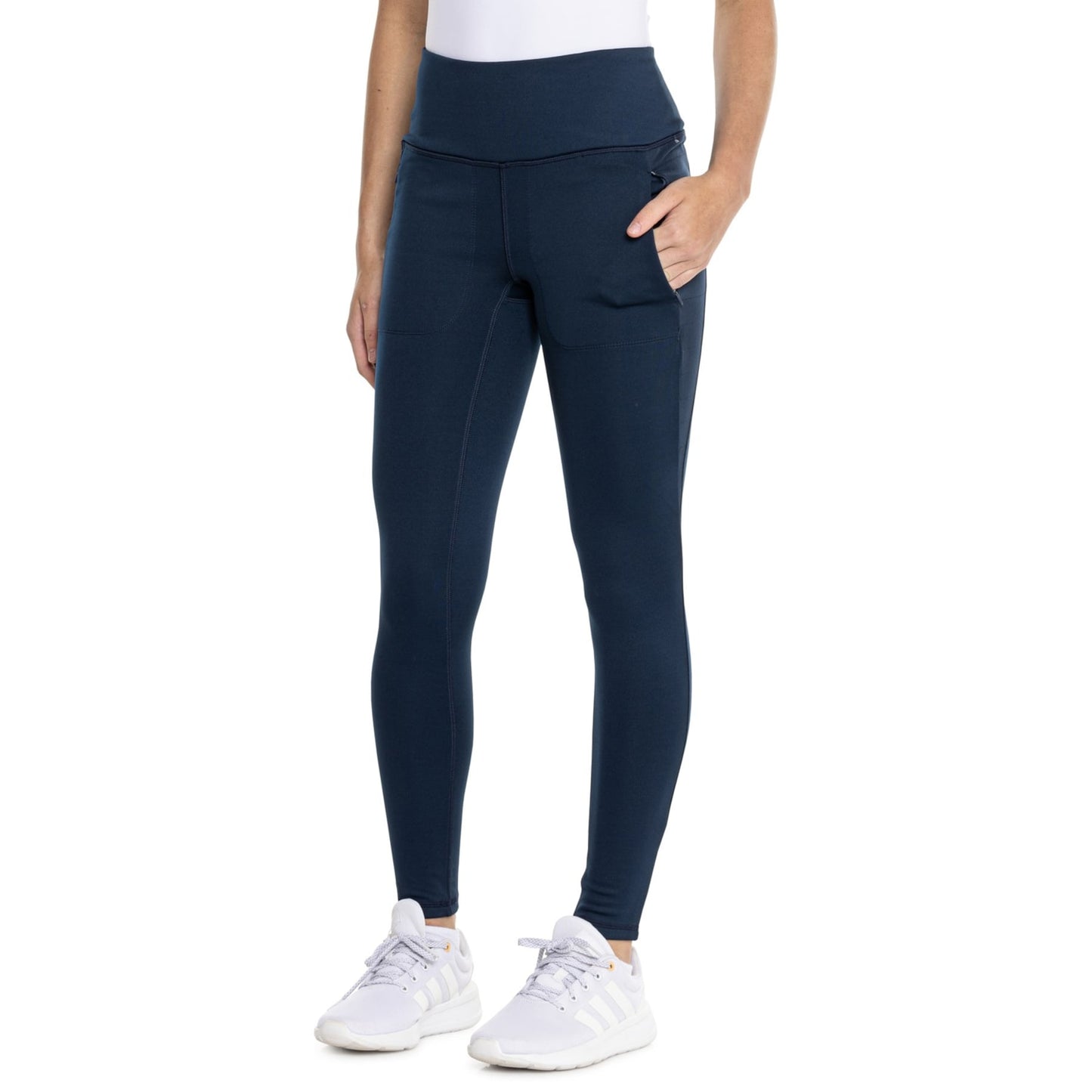 Spyder Moto Hybrid Legging brushed lined Pockets Women's Active Gym NAVY BLACK