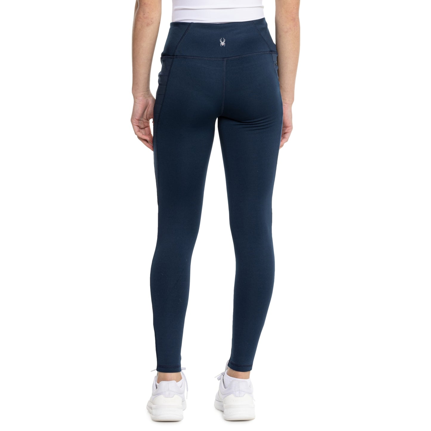 Spyder Moto Hybrid Legging brushed lined Pockets Women's Active Gym NAVY BLACK
