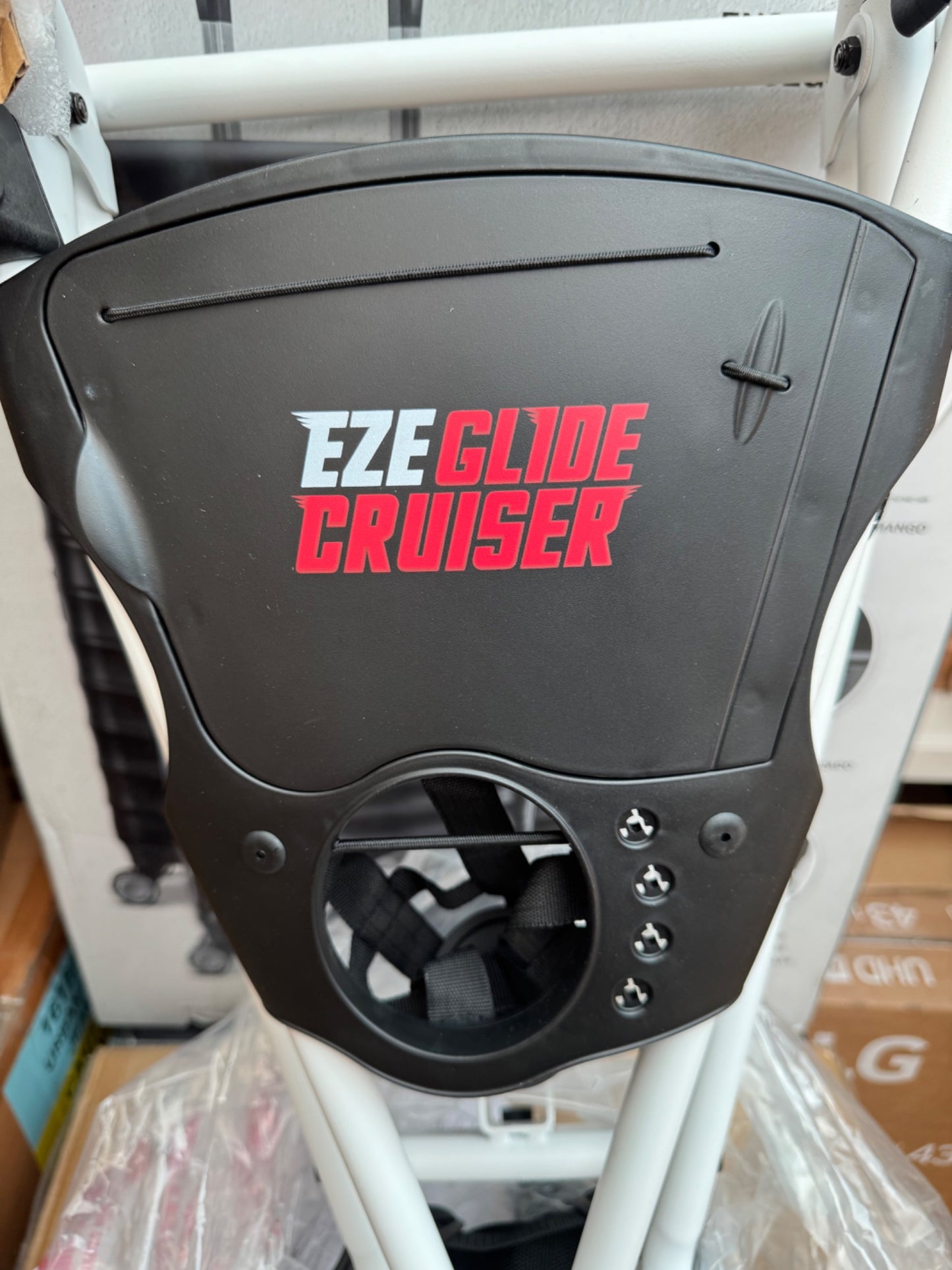 Eze Glide Cruiser Push Golf Trolley Soft Grip Foldable Durable White