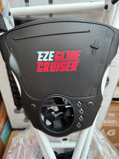Eze Glide Cruiser Push Golf Trolley Soft Grip Foldable Durable White