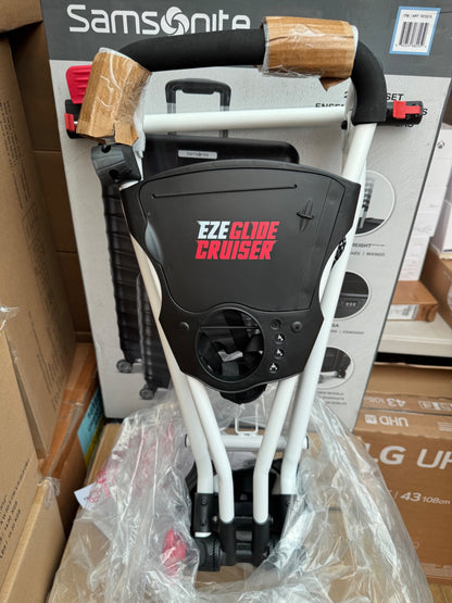 Eze Glide Cruiser Push Golf Trolley Soft Grip Foldable Durable White