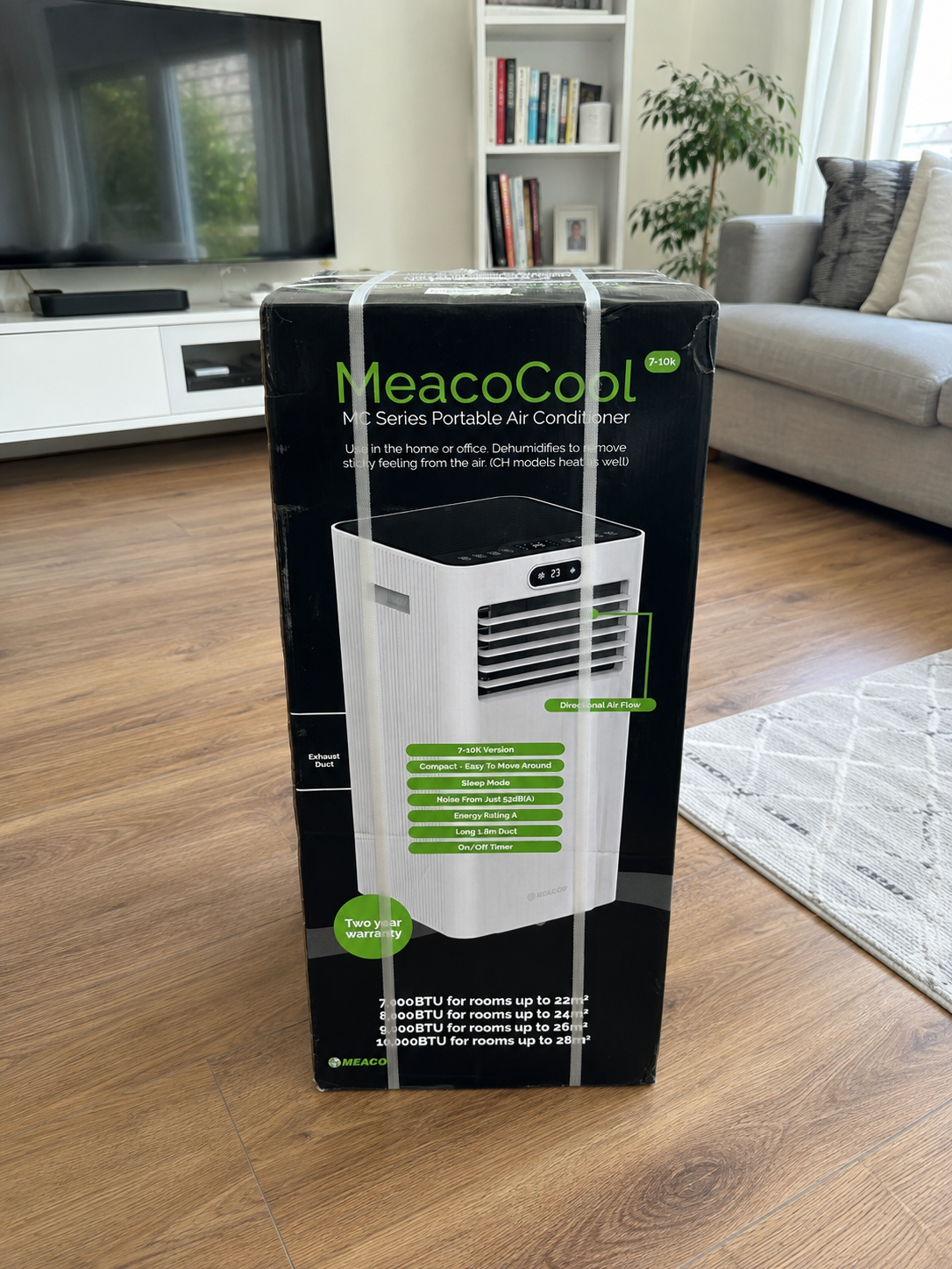 MeacoCool MC9000CHRPRO 9000 BTU Portable Air Conditioner Heater WiFi White