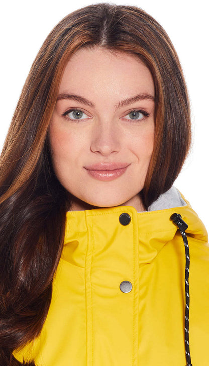 Weatherproof Women's Yellow Waterproof Slicker Jacket Rain Coat LARGE
