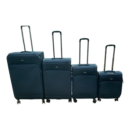 Rock Georgia 4 Piece Softside Luggage Set in Navy | Costc...