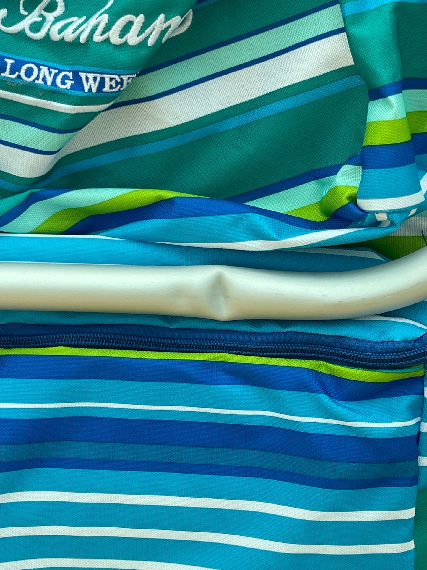 Tommy Bahama Backpack Beach Chair Aluminium 5-Position Reclining Blue Polyester