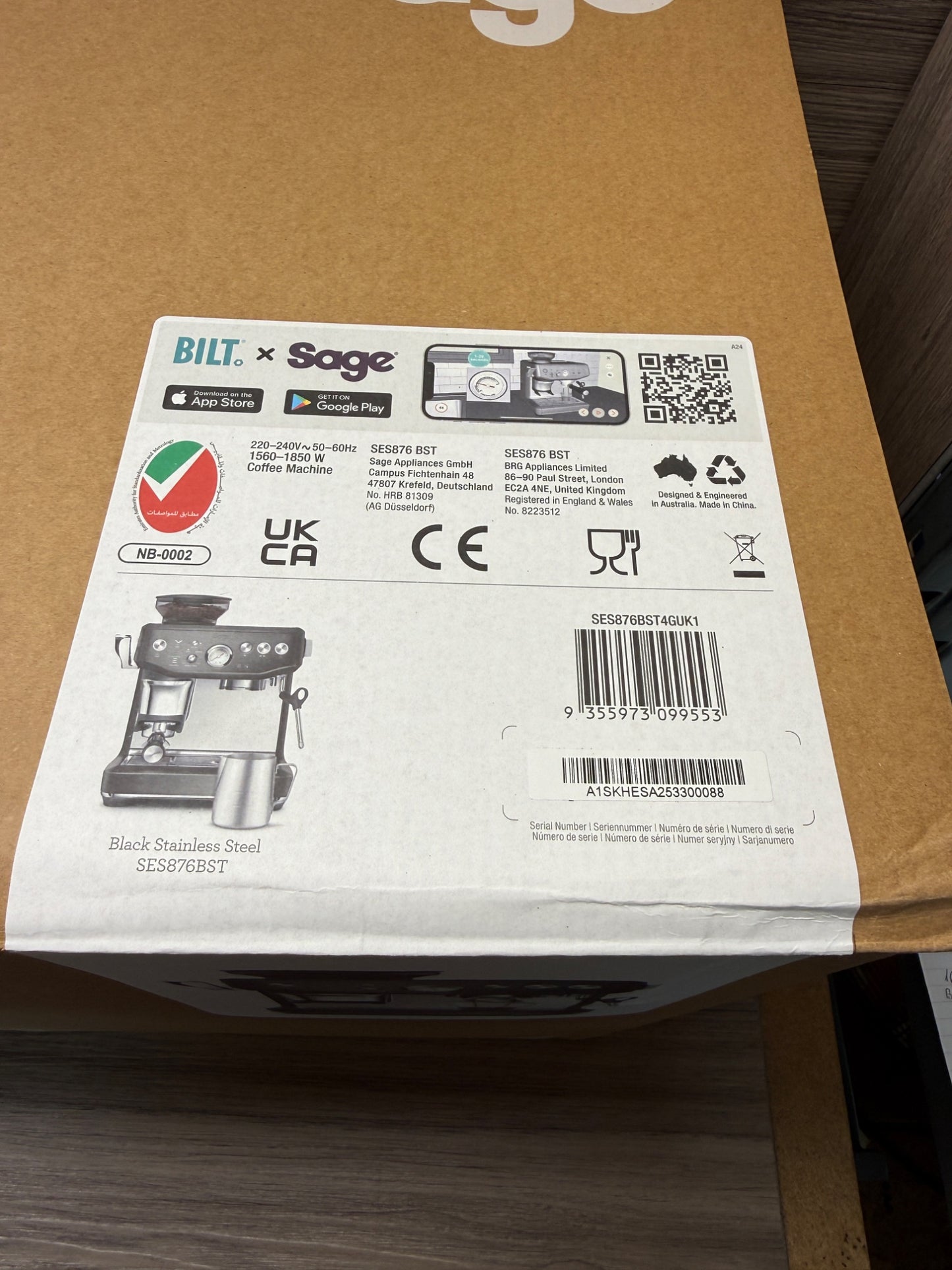 Sage Barista Express Impress Bean to Cup Coffee Machine Black Stainless Steel 8