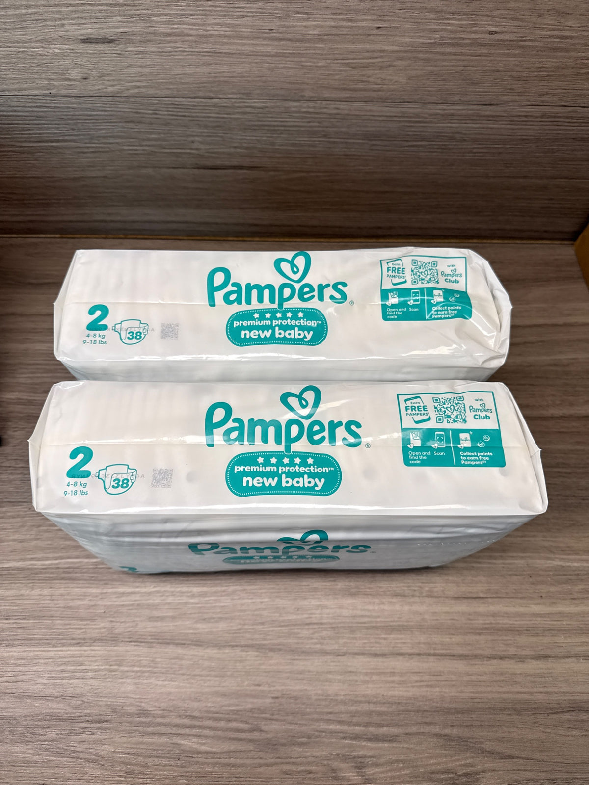 Pampers New Baby Nappies Size 2 Jumbo+ 76 Pack Soft Stretchy Wings Newborn