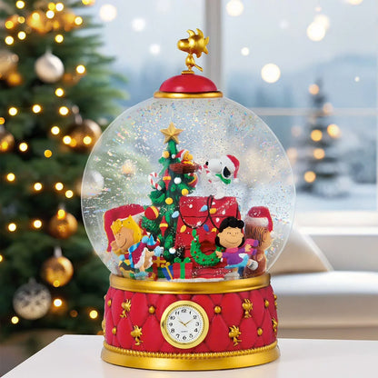 Christmas LED Snow Globe Spinning Glitter Light Up Festive Home Décor 31cm"